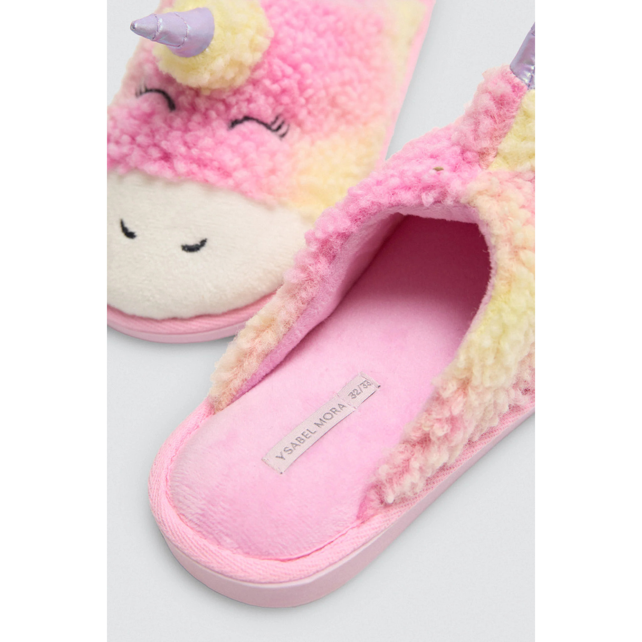 Pantofole per bambini con unicorno 3D