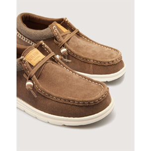Mocasín Casual Serraje Marrón - Yamboo