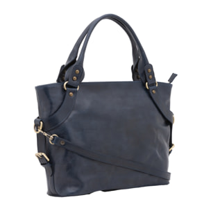 Borsa a mano  da donna In Vera pelle Made in Italy 43x28x12 cm