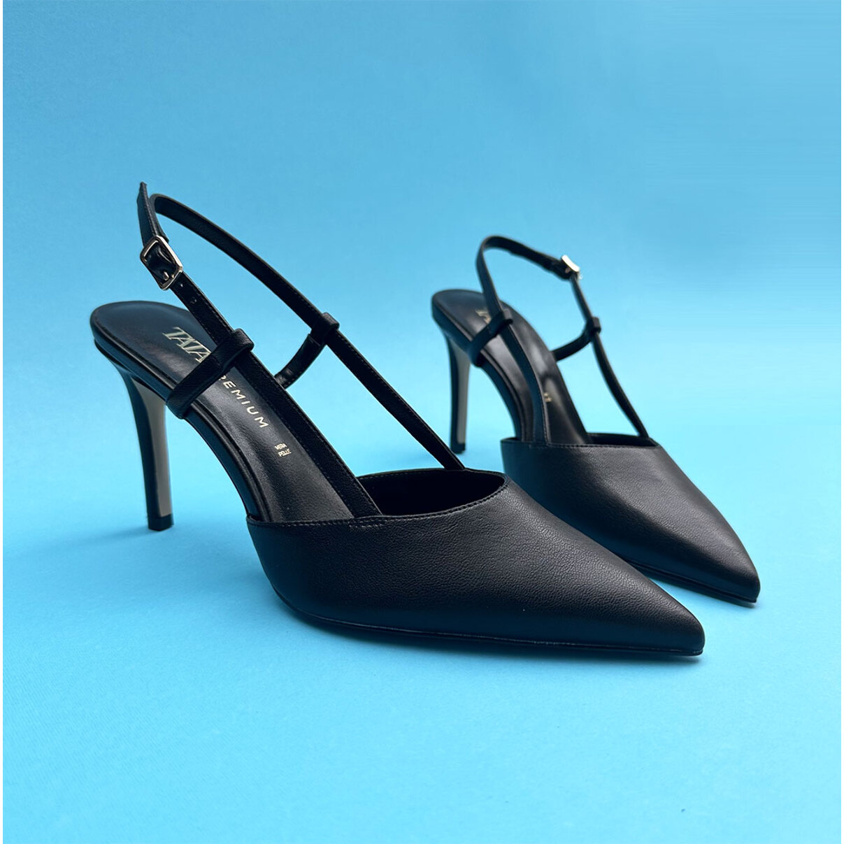 Décolleté sling back Donna Tata Italia Nero