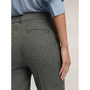 Motivi - Pantaloni slim in tweed - Grigio