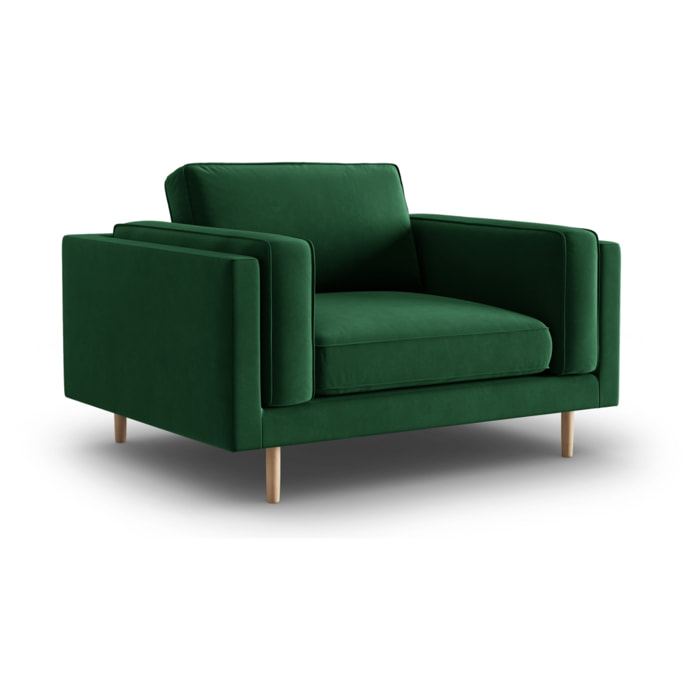 Fauteuil "Christian" en velours vert