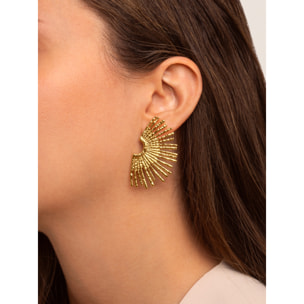 Orecchino Sunbeam in Acciaio Placcato Oro