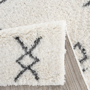 Tapis Shaggy longues mêches et aux motifs traditionnels Berbères
