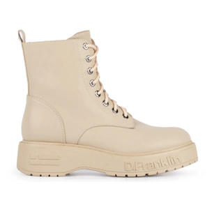 Botas Militares de Corte Bajo Gumme Track Basic en Beige