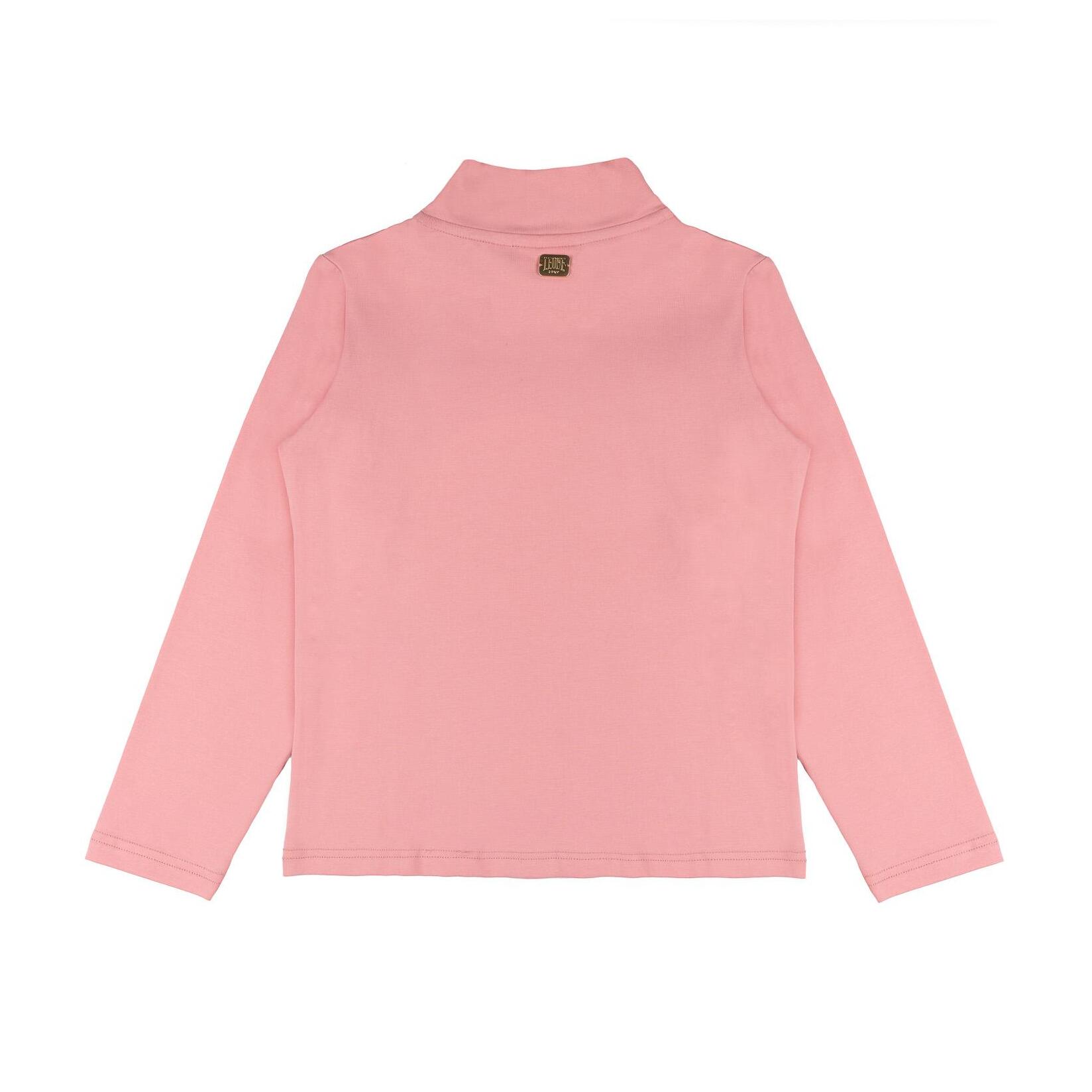 T-shirt da bambina a manica lunga collo alto Leone 1947 Sporty Chic