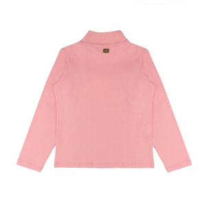 T-shirt da bambina a manica lunga collo alto Leone 1947 Sporty Chic