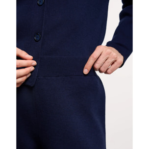 Pantalón de Punto Azul Marino - Yamiki