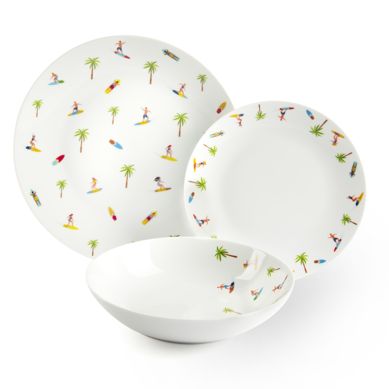 Service de table 18 pièces Excelsa – Honolulu, Porcelaine Blanc