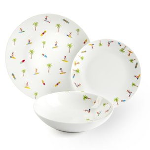 Service de table 18 pièces Excelsa – Honolulu, Porcelaine Blanc