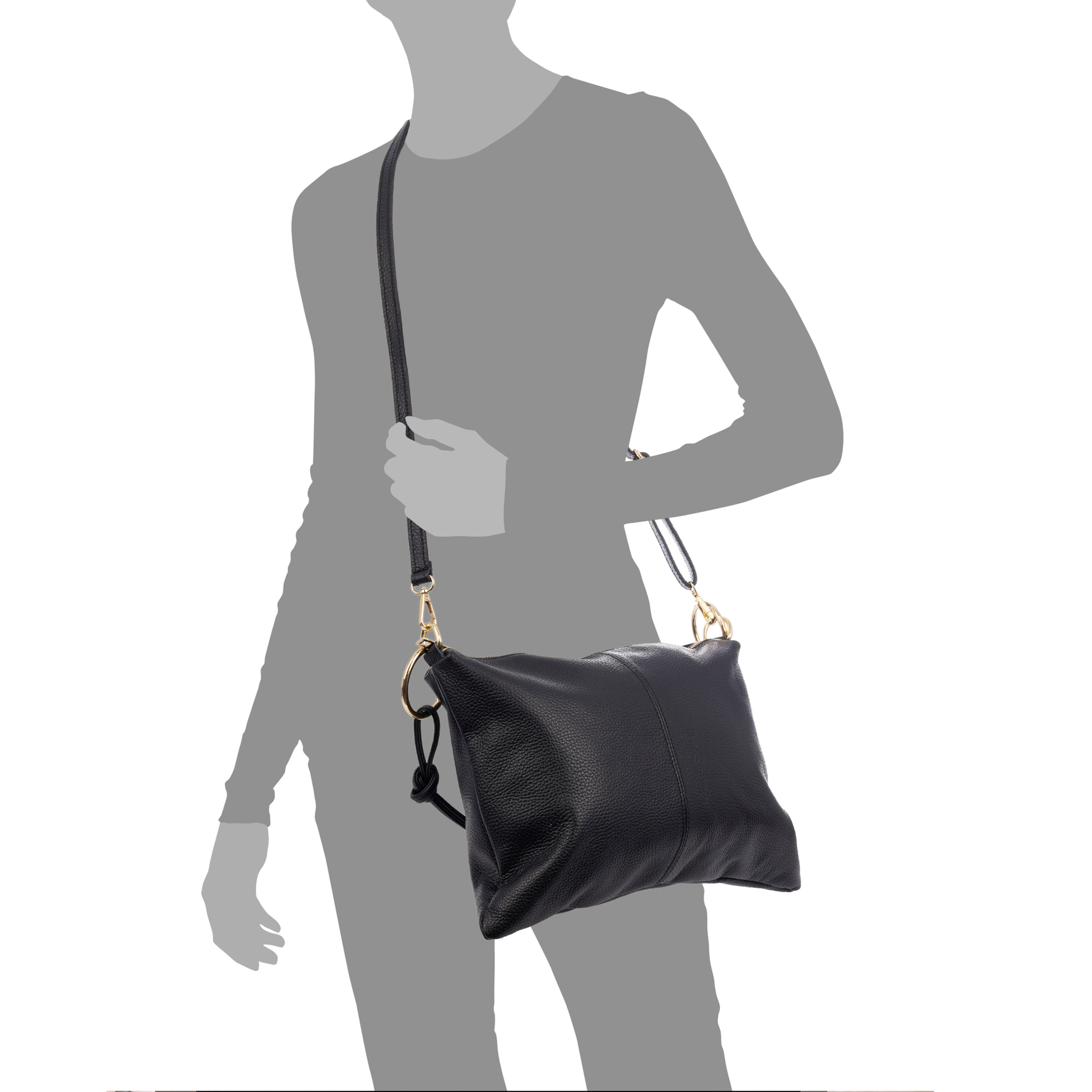 Bellusco Bolso de hombro Mujer. Piel auténtica Dollaro.