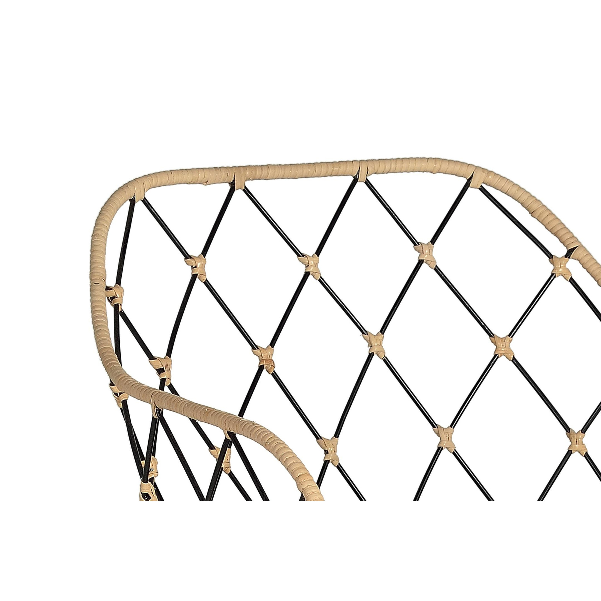 Silla de Rattan Natural 56 Cm Estilo Mediterráneo