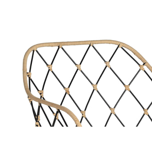 Silla de Rattan Natural 56 Cm Estilo Mediterráneo