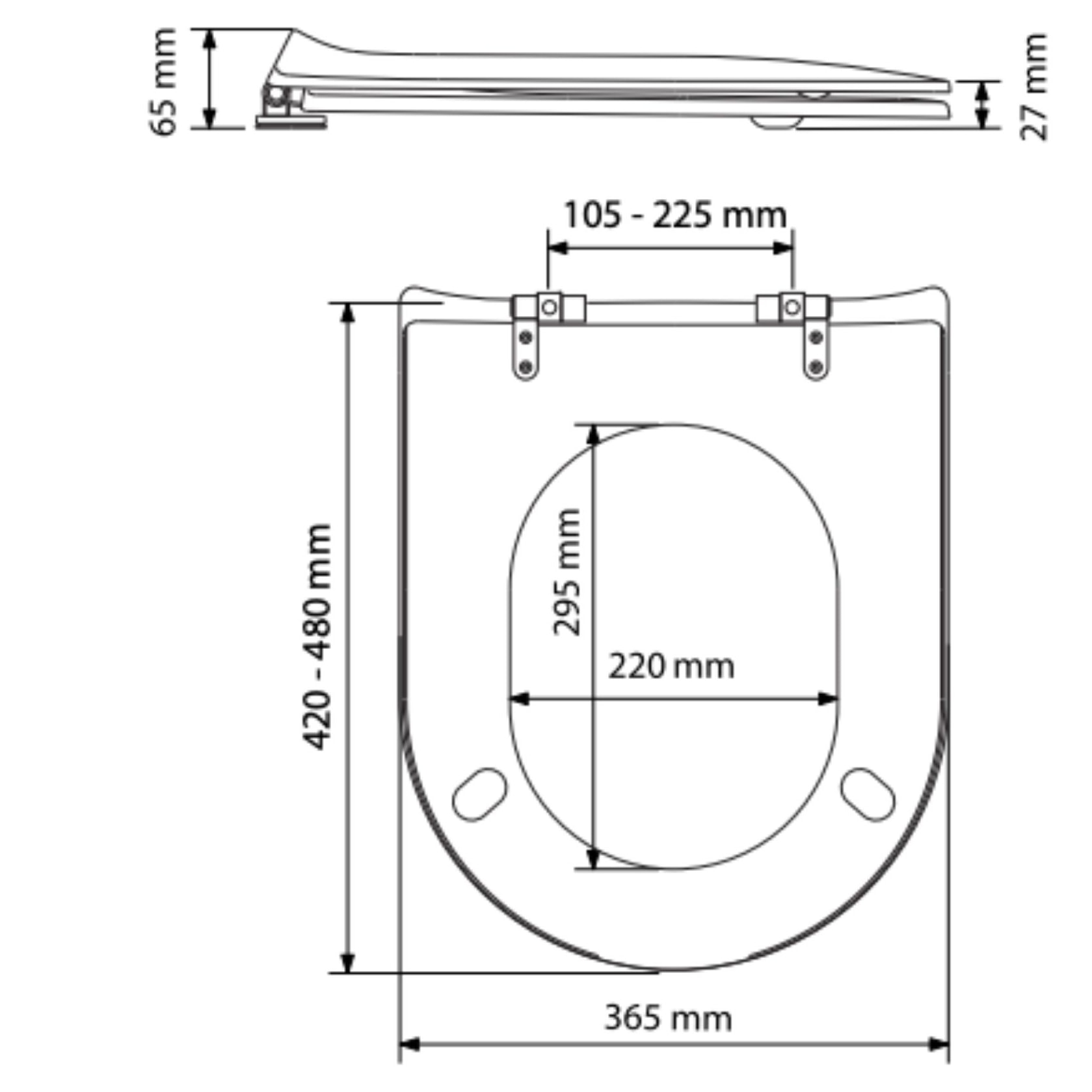 Abattant wood slim avec descente assistée  -  - Effet béton armé - Gris clair