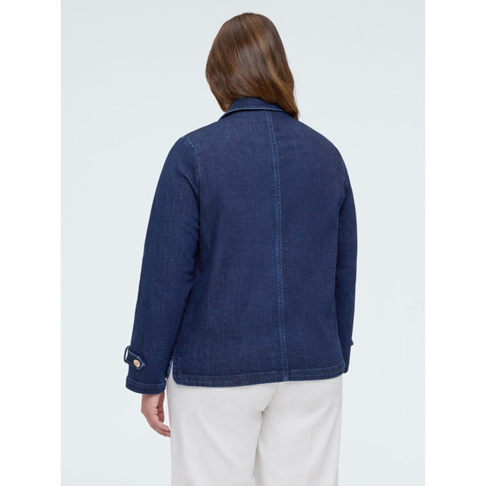 Fiorella Rubino - Giacca in denim doppiopetto - Blu