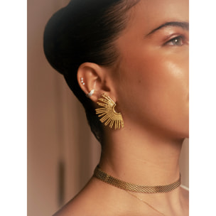 Pendiente Suelto Ear Cuff Scarlett Baño Oro