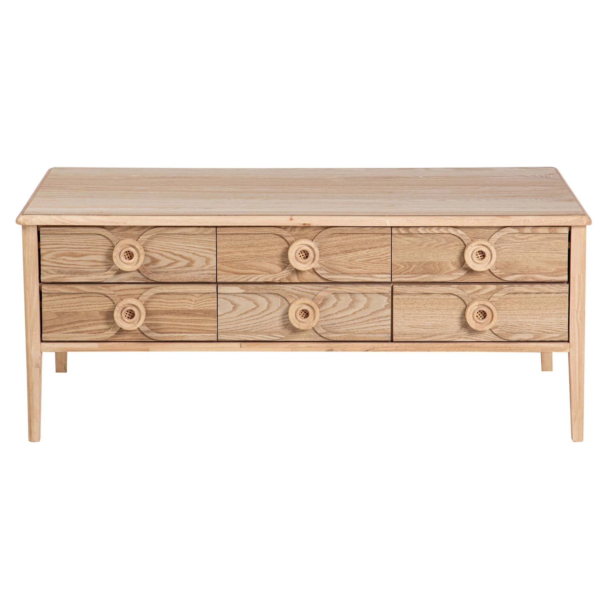 Mesa De Centro Mdf Marron 110x56x45cm