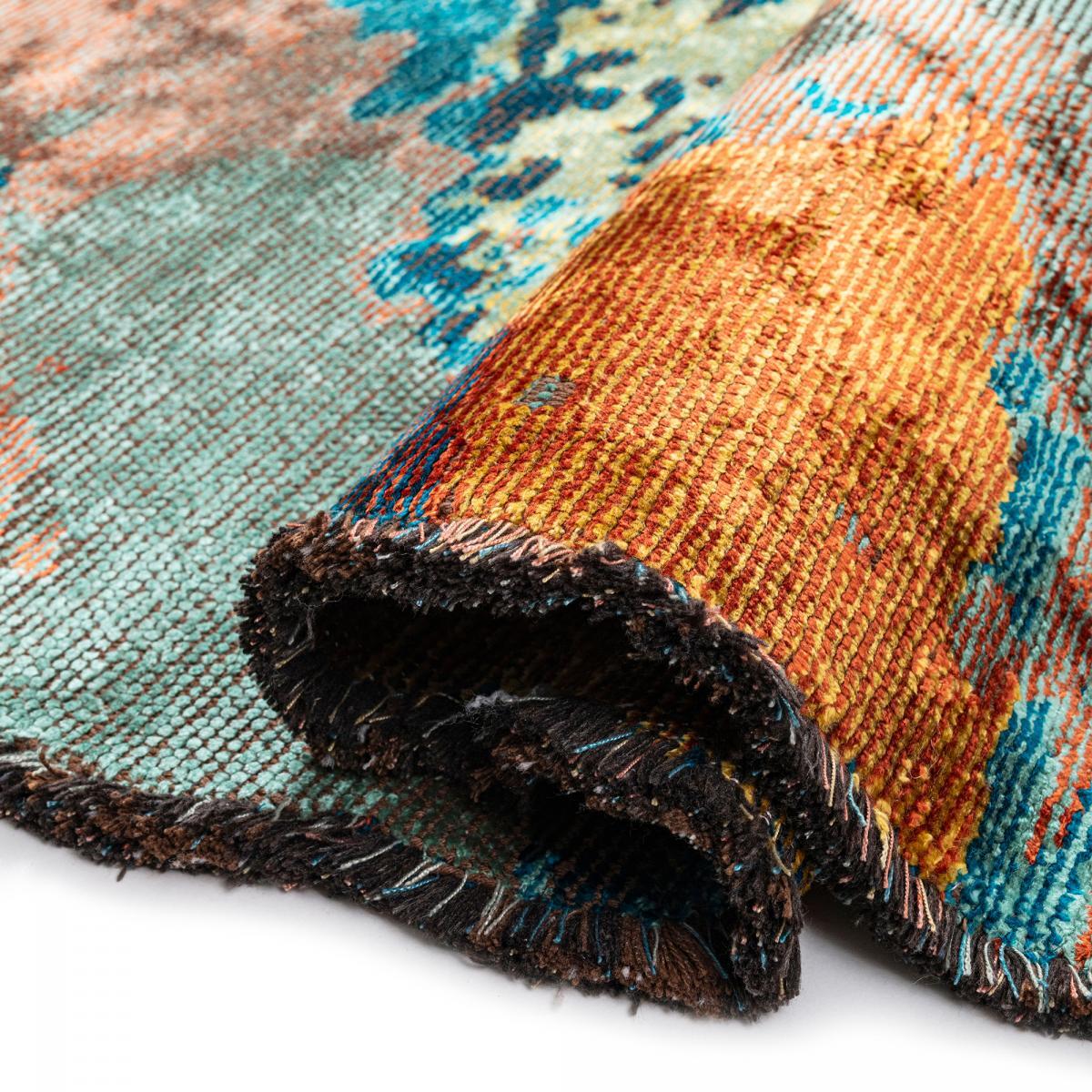 ATIMO Tapis salon kilim, Forme originale, Tissé à la main