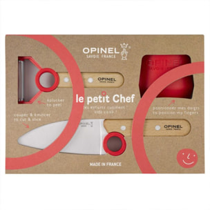 Set de couteaux OPINEL Coffret Le Petit Chef Rouge CE