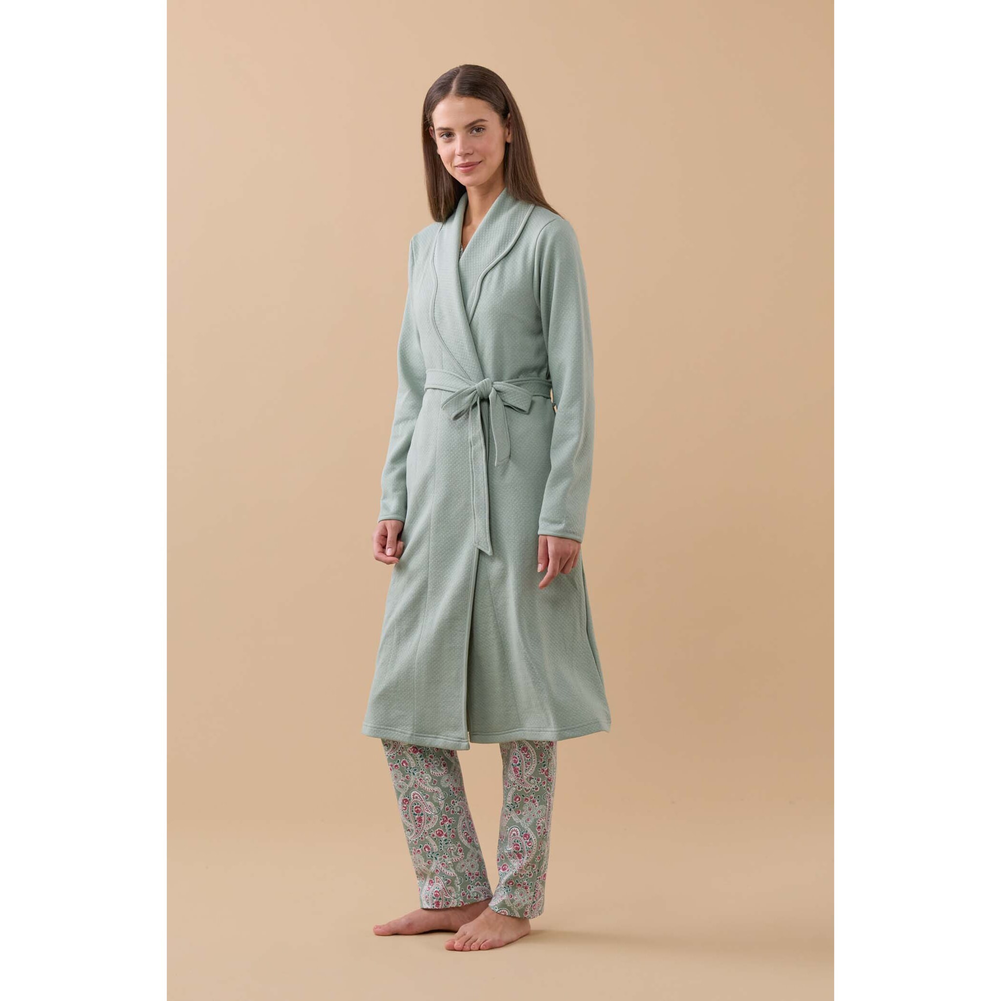 VESTAGLIA DONNA MATELASSE' VERDE Noidinotte