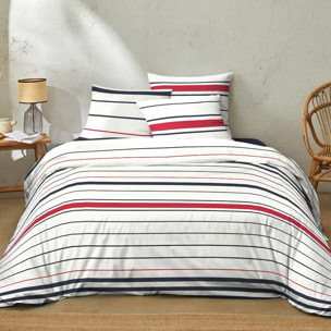 Parure Housse De Couette Maree Marine + 2 Taies D'oreillers