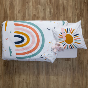 Parure de lit "Arc-en-ciel" en coton 140x200cm