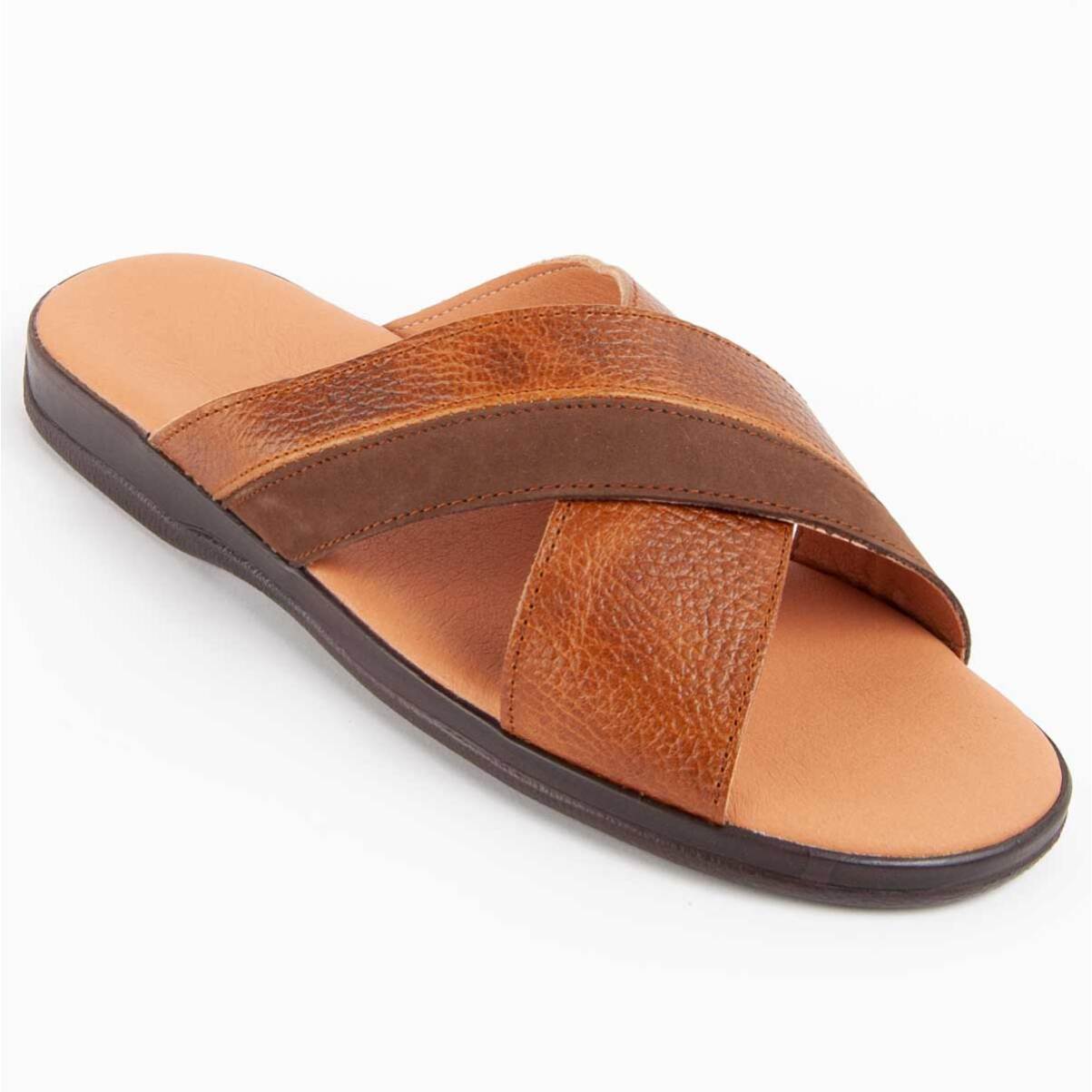 Sandalia De Piel - Marron