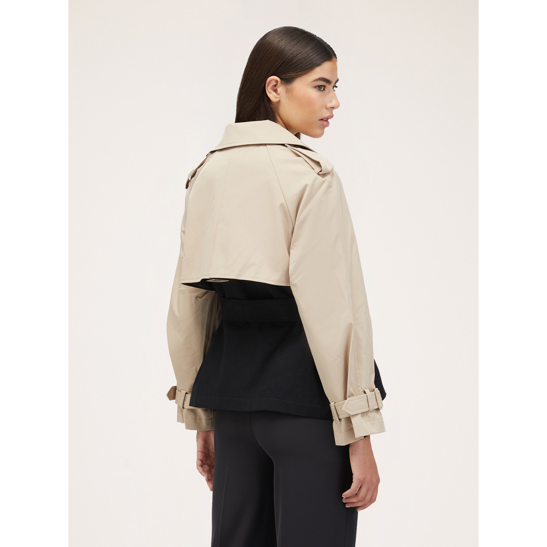 Motivi - Trench corto bicolor - Beige