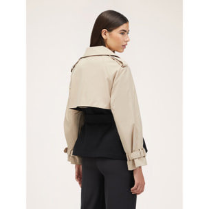 Motivi - Trench corto bicolor - Beige