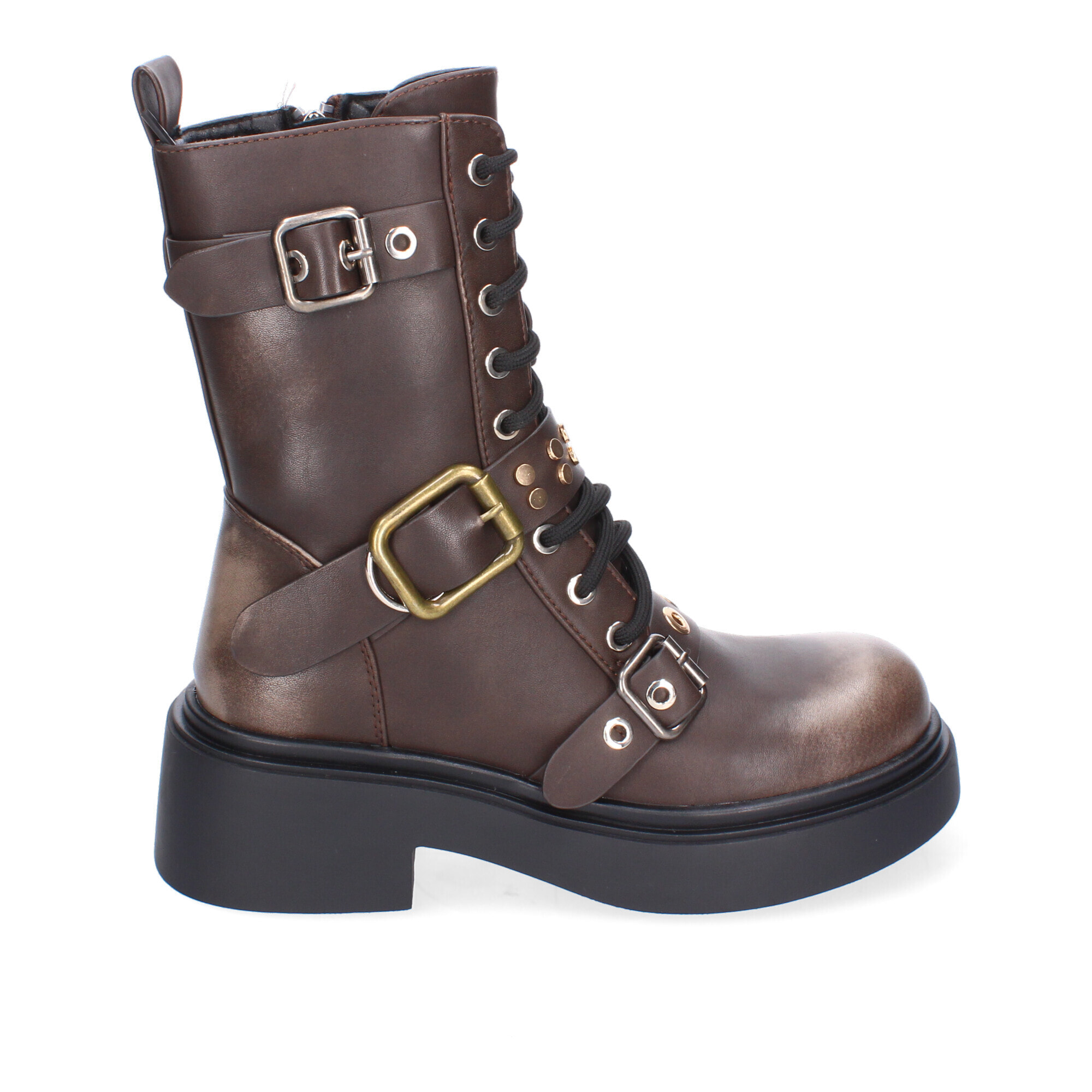 Bota de Tacón para Mujer, Comodas y Elegantes, Adornos de Hebillas