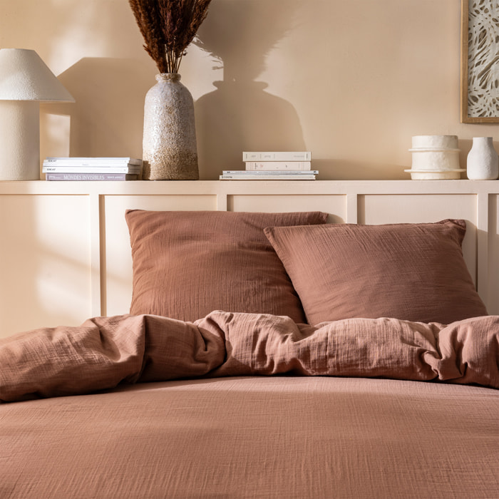 Parure de lit unie en coton, GAZE DE COTON