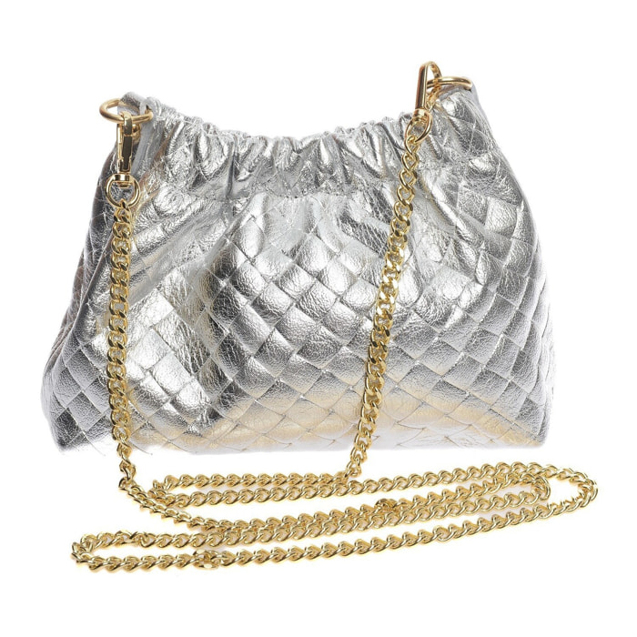 Borsa a spalla Anna Luchini Argentato