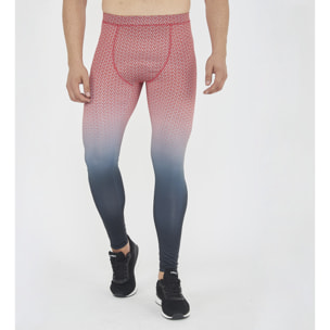 Legging da allenamento PIRAMID uomo rosso nero