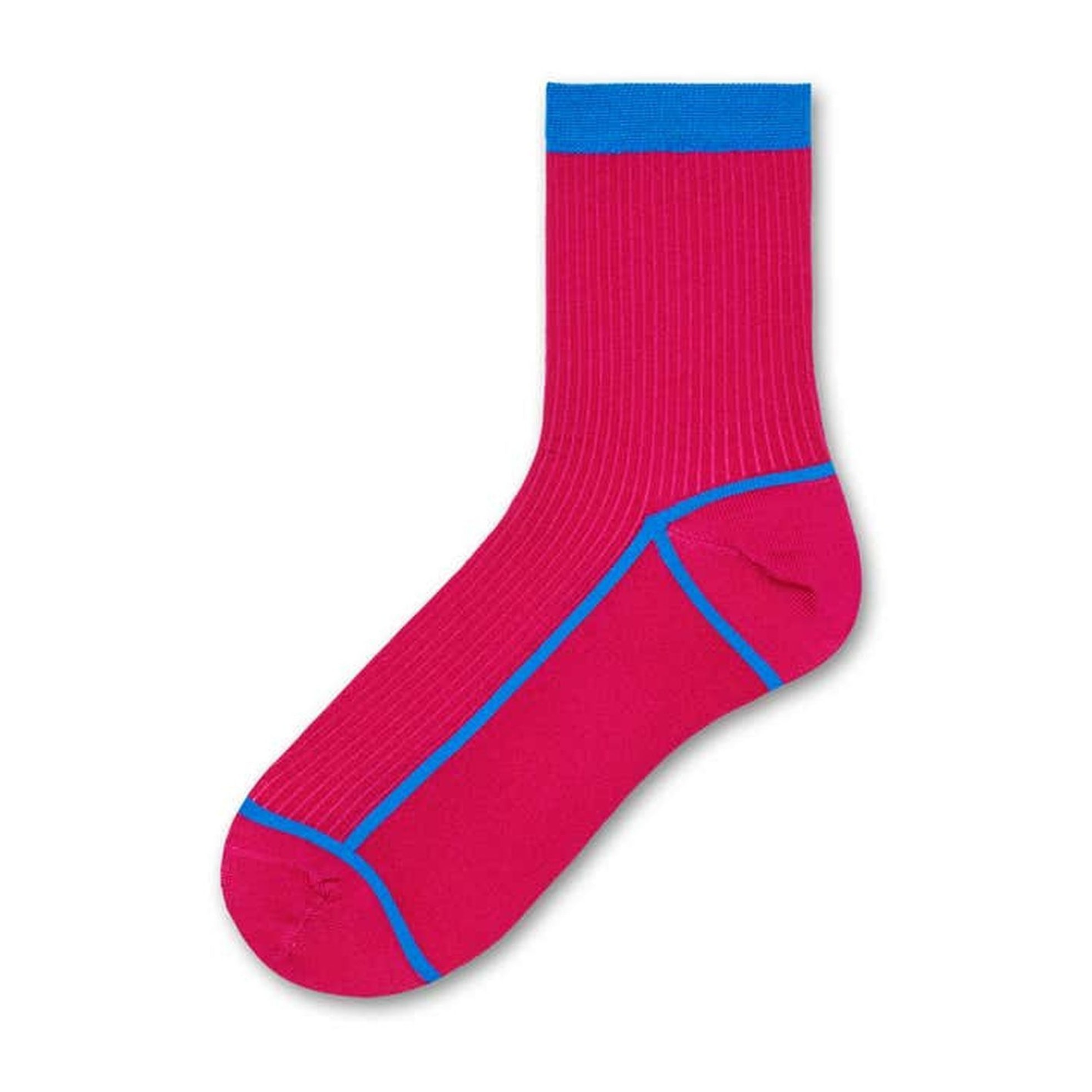 Calcetines lily ankle fucsia y azul