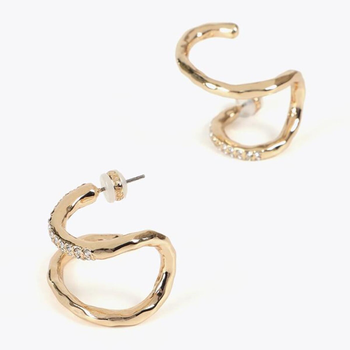 Orecchini effetto piercing gioiello combinati