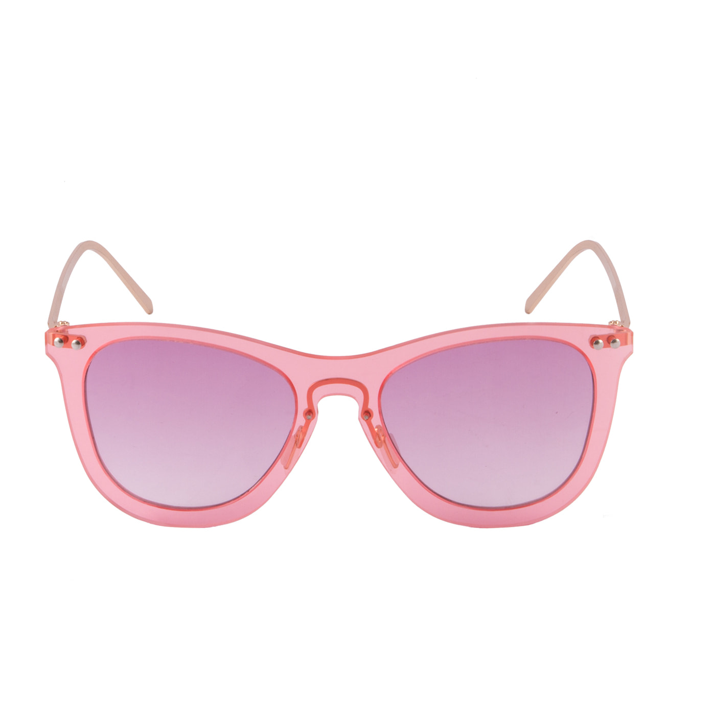 Gafas de sol OCEAN GENOVA - Rosa transparente / Violeta degradado y patillas de metal dorado mate
