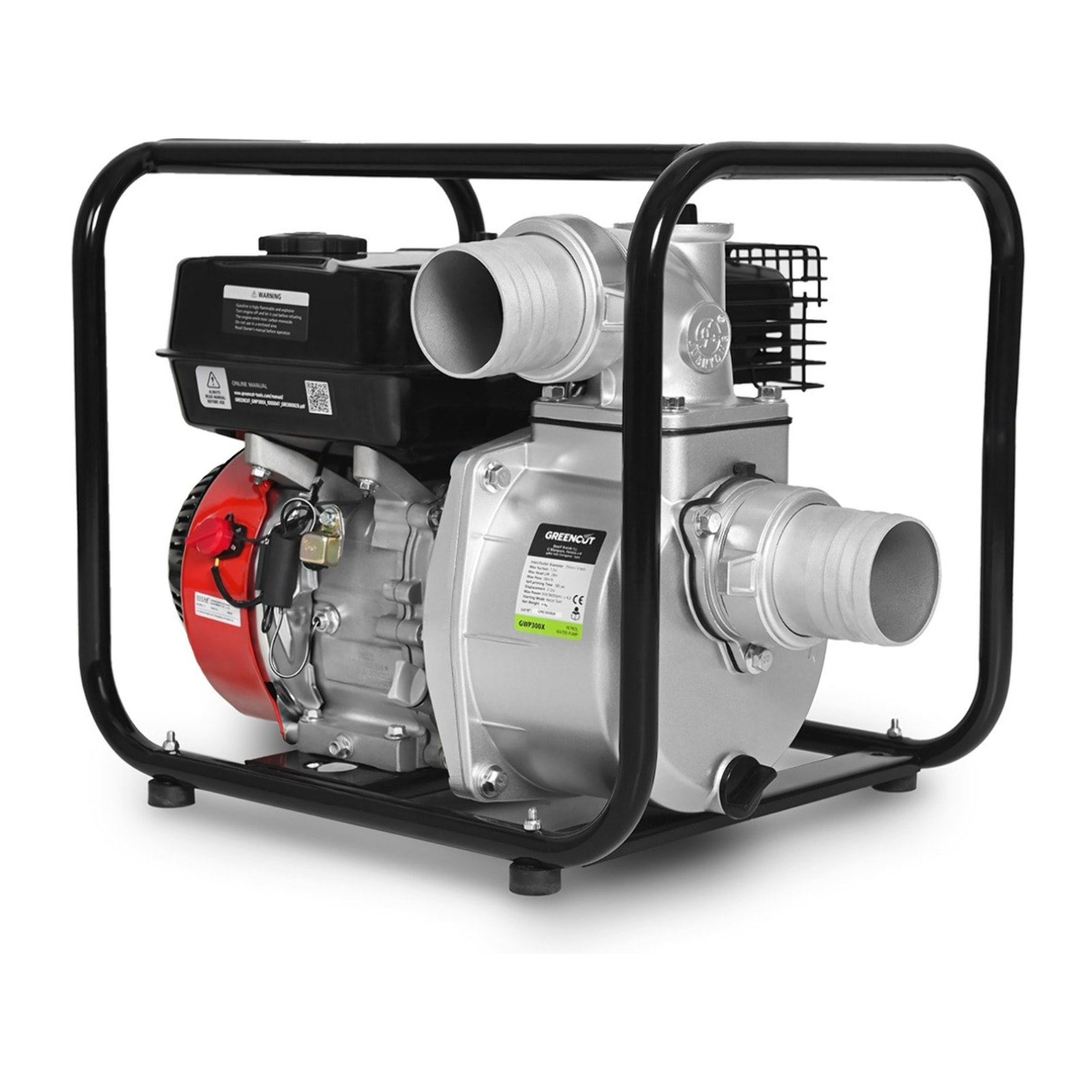 Motobomba para extraer y mover agua GWP300X, 212cc, 5,7cv, 5,5m3/h - 58m3/h - Greencut GWP300X