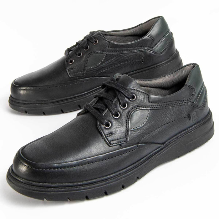 Zapato Oxford De Piel - Negro