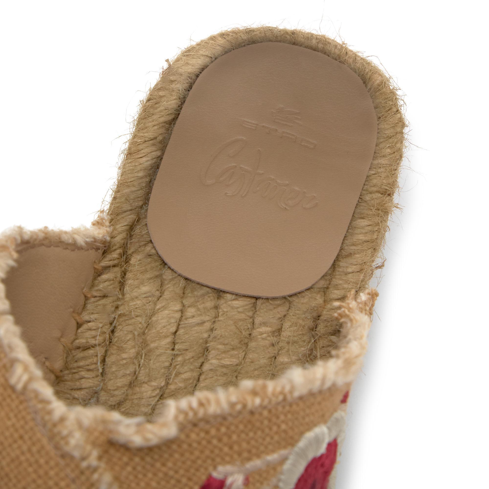 Alpargata plana Rosana estilo babucha en lino bordado by ETRO