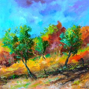 Tableau paysage trio vert Tableau alu Dibond