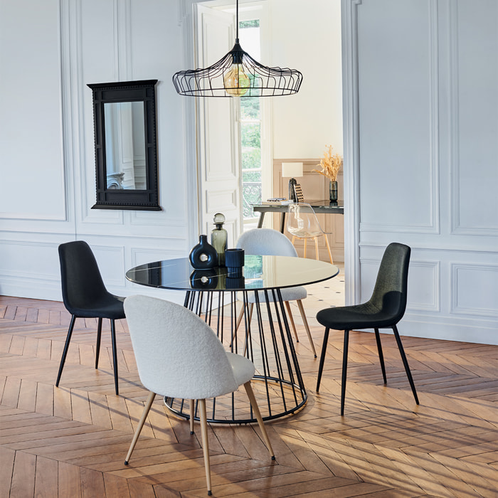 Lot de 2 chaises "Tyka" noires