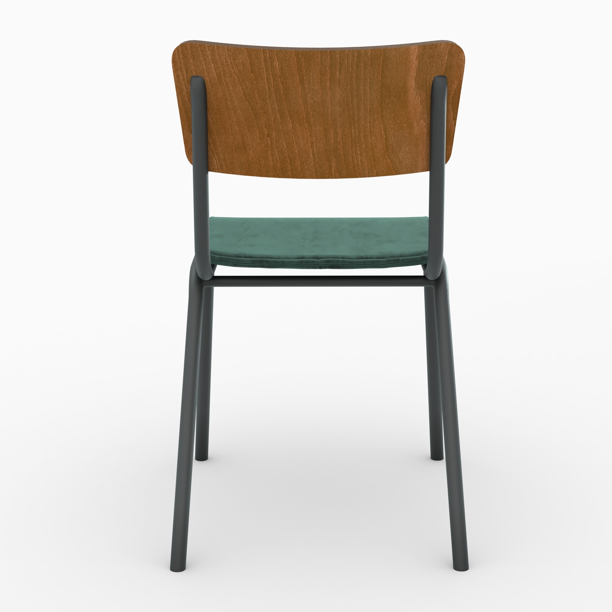 Pack 4 chaises en velours bleu et vert - Nico