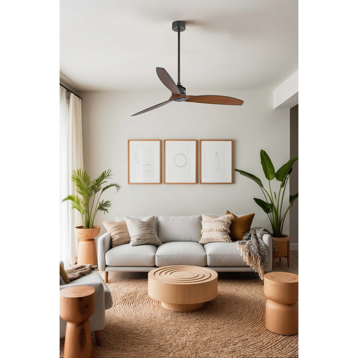 JUST FAN M Ventilateur noir/bois DC