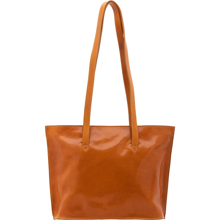 Borsa a spalla da donna - Modello False - 100% pelle - 27.0 x 38.5 x 10.0 cm