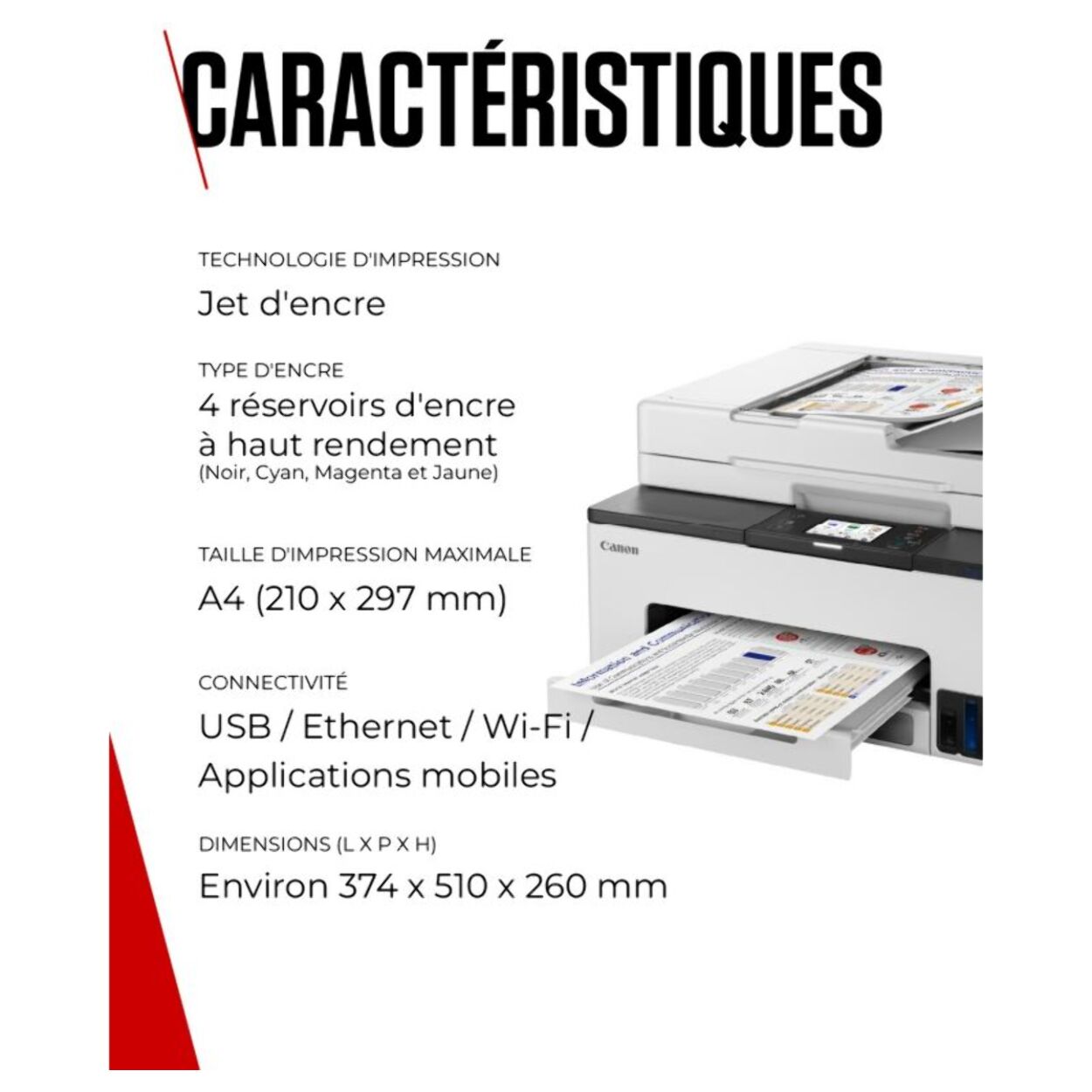 Imprimante jet d'encre CANON Maxify GX2051