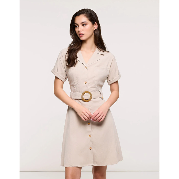 Vestido Corto Beige - Ilice II