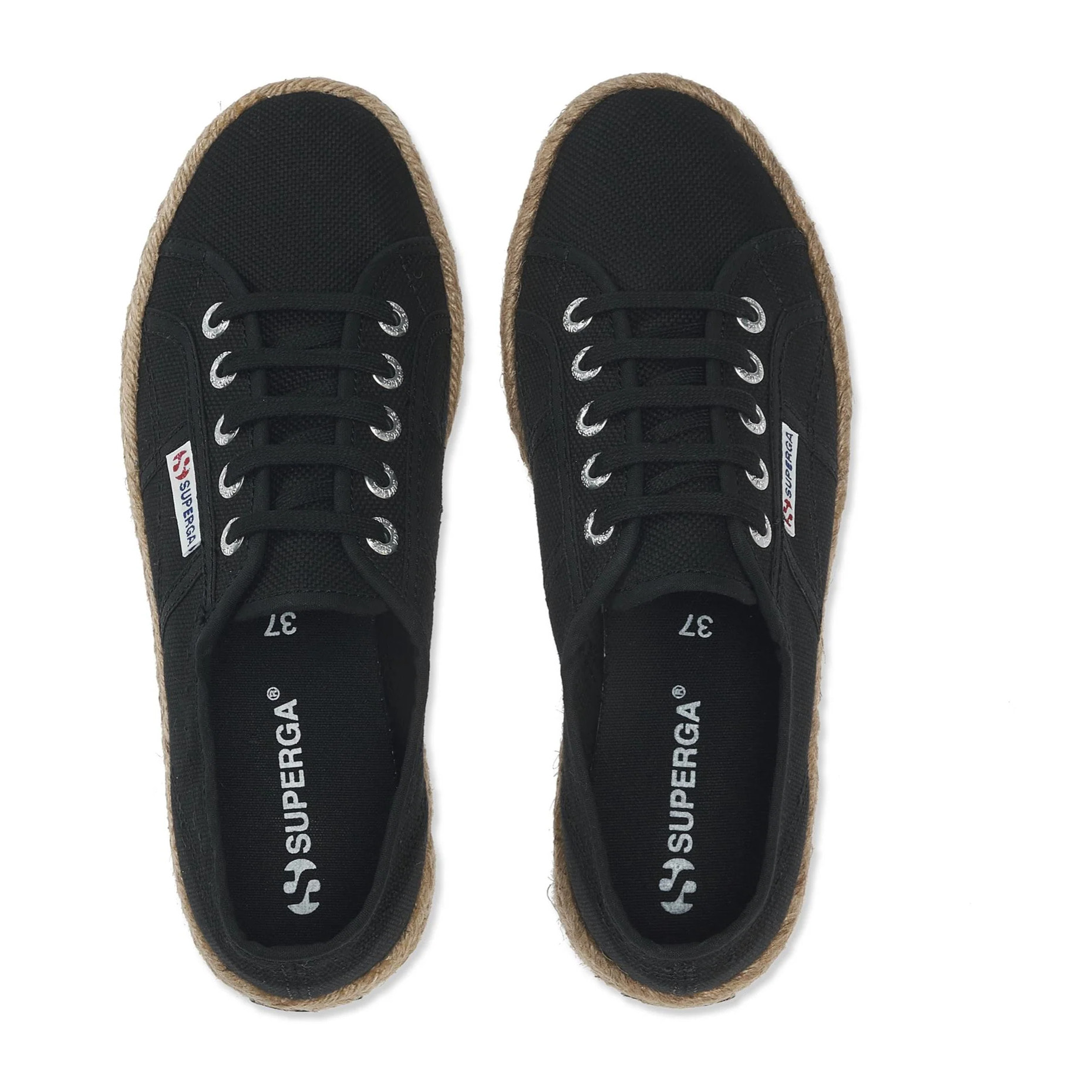 Superga - Zapatos de mujer Mujer Negro - 2730 ROPE