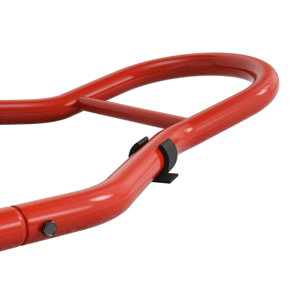 Caballete de Moto Soporte Delantero Universal de Acero para Rueda de 10" 17" 18" Carga 200 kg con Horquillas en U y L Ajustables, Ruedas y Almohadillas Antideslizantes para Reparación en Garaje