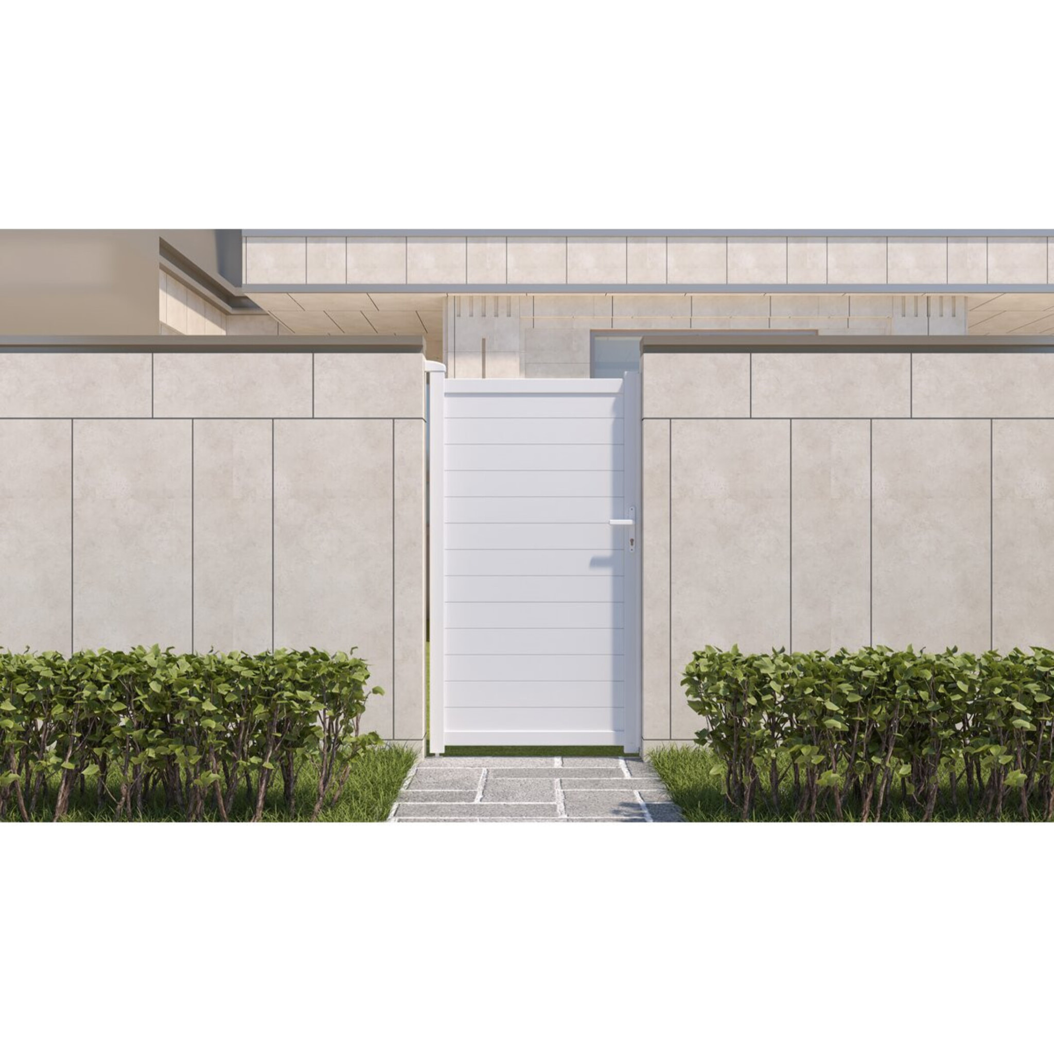 Portillon aluminium "Eric" - 101.2 x 180.9 cm - Blanc