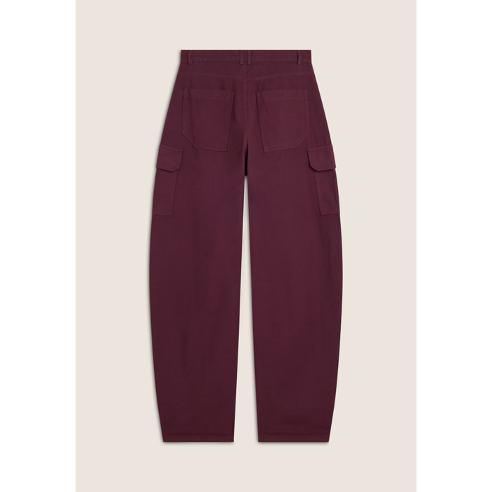 Pantaloni Cargo carrot fit in canvas